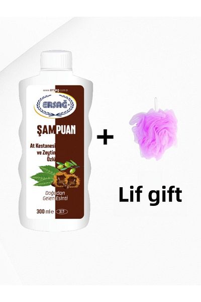 Ersağ Horse Chestnut and Olive Extract Shampoo 300 ml - (with Fiber Gift)