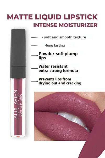 Alix Avien أحمر شفاه سائل مطفي من أليكس أفين، رقم 512، كوكتيل التوت