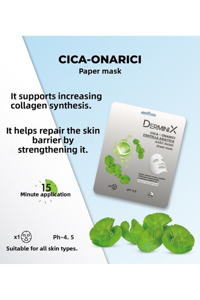 Derminix قناع ورقي للوجه يحتوي على مرمم سيكا كينتيللا اسياتيكا