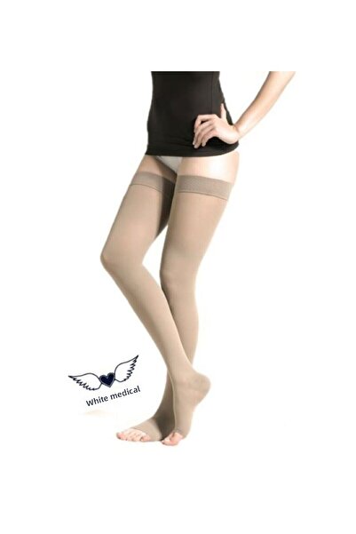 Dukavas ضغط متوسط (23 - 32 مم) جوارب ضغط بطول الفخذ (مفتوحة عند الأصابع)