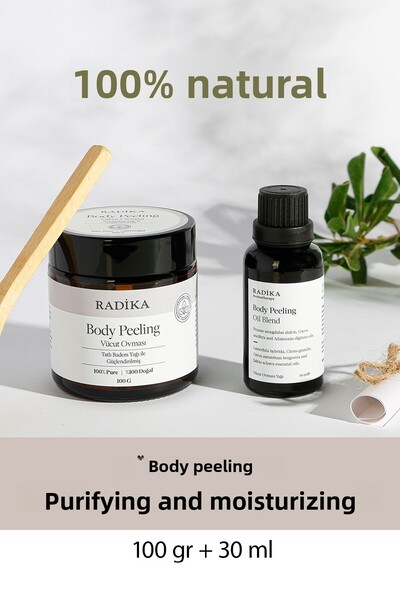 Radika Aromaterapi تقشير الجسم / تقشير الجسم، شد وترطيبه / 100 جرام 30 مل