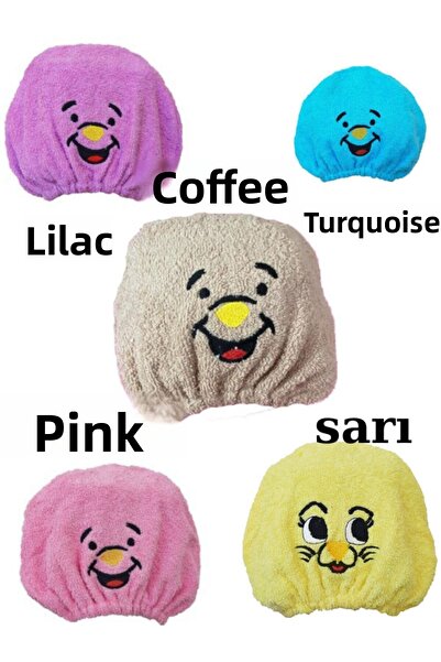 HAIFISCH Children's Hair Drying Cap - Plain Eponj Embroidered Towel, Boxed Product