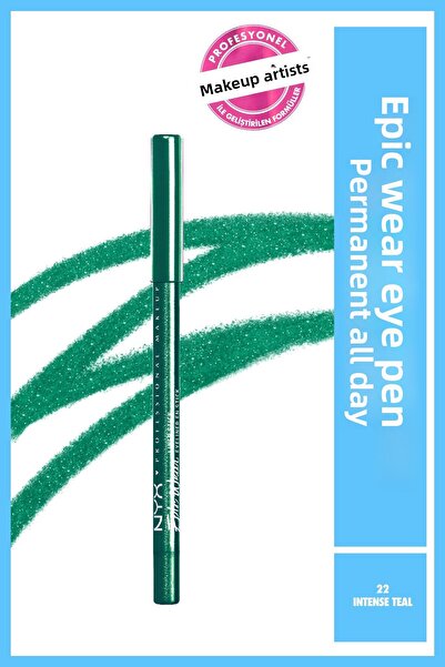 NYX Professional Makeup Epic Wear Liner Sticks Eye Pencil - Intense Teal - Da...