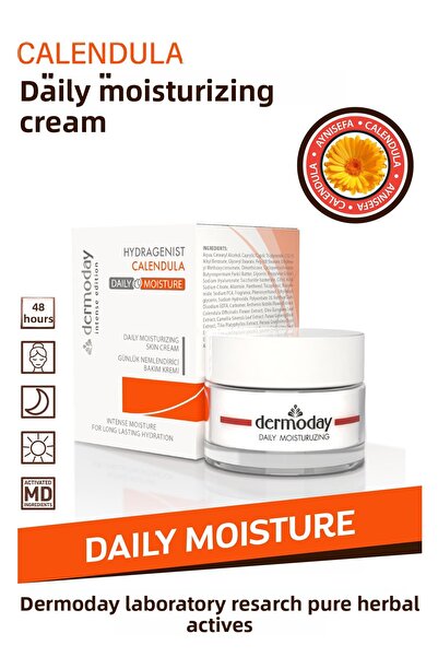 Dermoday كريم مرطب يحتوي على مزيج من آذريون وحمض الهيالورونيك