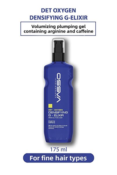 VASSO WOMEN Vasso Densifying G-Elixir 175 ml - Volumizing and Plumping Gel Containing Arginine and Caffeine