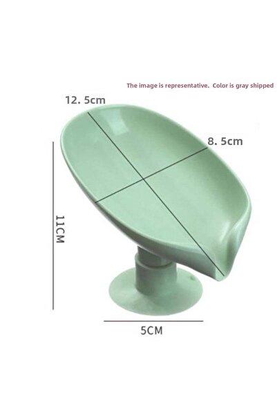 SYG Gray Suction Cup Soap Dispenser with Water Drain