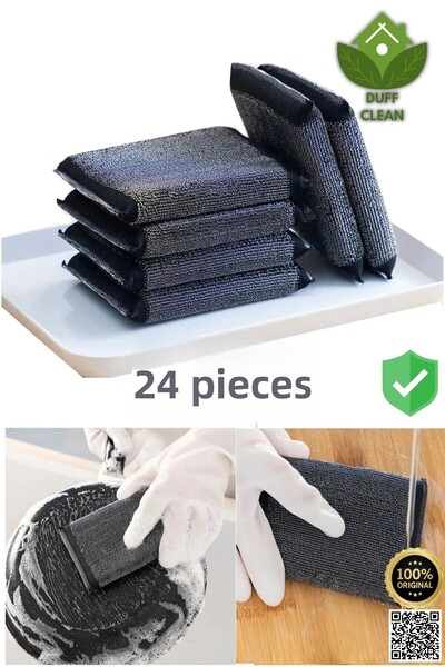 DUFF CLEAN 24 bucăți de burete pentru vase din sârmă inoxidabilă Magic Inox