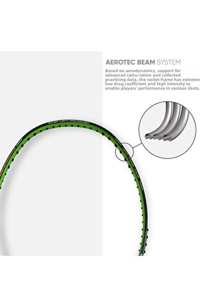 Li-Ning Wind Lite 700 Carbon Fibre Unstrung Badminton Racket with Free Full Cover, Black/Gold, s1