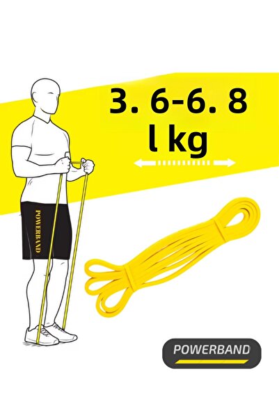 powerband Bandă de rezistență din cauciuc și bandă de exercițiu galbenă X-light ușoară