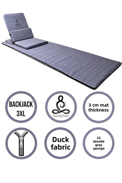 REMEGE Backjack 3XL - Стол за йога медитация с опора, платнена постелка 60x18...