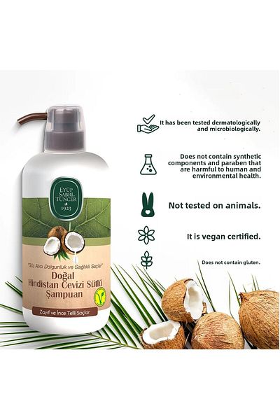 Eyüp Sabri Tuncer Eyüp Sabri̇ Natural Oil Tuncer Shampoo Family - Coconut, Macademia, Olive Oil, Argan, Baby