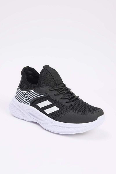 TRENDYOL SHOES Black Easy Wear Rubber Laced Light Sole Small/Large Girls' Sports Shoes Takaw26Sn00000