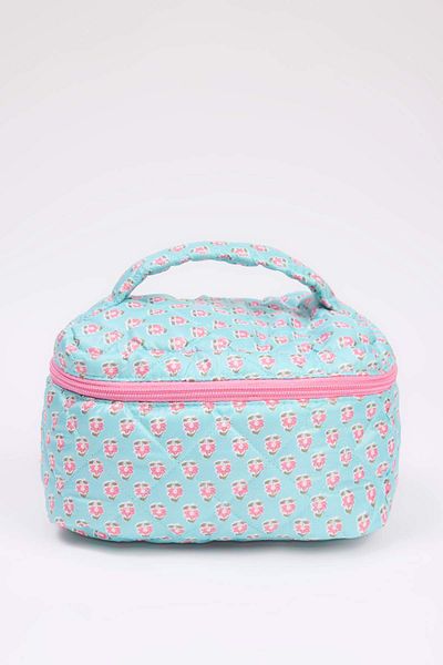 Trendyolmilla Beauty Geantă de machiaj cu capac cu model de flori de mentă TKZSS25SY00000