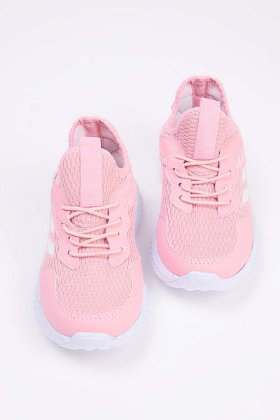 TRENDYOL SHOES Pink Easy Wear Rubber Laced Light Sole Small/Large Girls' Sports Shoes Takaw26Sn00000