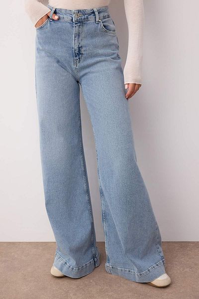 Trendyol Collection Light Blue Regular Waist Wide Leg Comfort Jeans Twoaw26Je00000