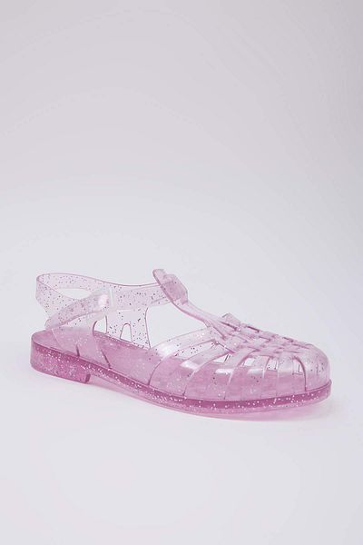 TRENDYOL SHOES Pink Transparent Jelly Glitter Women's Sandals Takss24Sd00006 Be