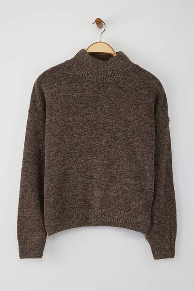 Trendyol Collection Пуловер от норка и алпака, с широк модел, премиум/специална прежда, основно плетено TWOAW26KZ00079
