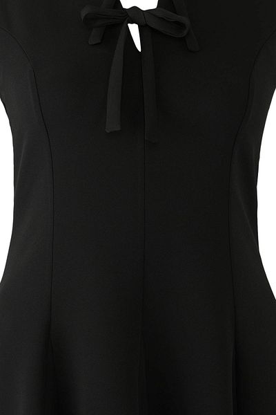 Trendyol Curve Μαύρο Finike Woven Φόρεμα Plus Size