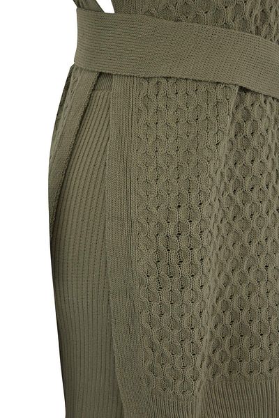 Trendyol Modest Khaki Belted Brass Knit Sweater-Pants Knitwear Top and Bottom Set Tctaw24Us00045