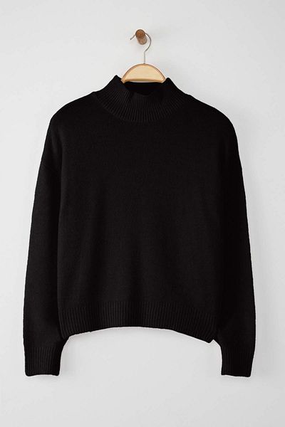 Trendyol Collection Pulover de tricotaj de bază din lână de alpaca neagră amestecată premium/fir special TWOAW26KZ00079