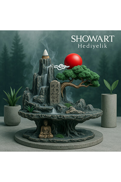 Show Art Hediyelik Buda Modeli Mega Burner Geri Akış Tütsülük