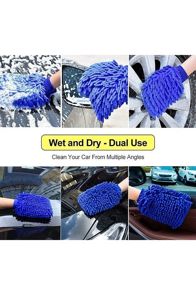 ATOZS Microfiber Double Side Cleaning Gloves for Car Detailing, Car Wash Gloves Scratch Free, Multi-
