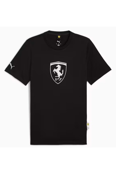Puma 632785-01 Ferrari Tonal Shield Tee T-Shirt Ανδρικό μπλουζάκι ΜΑΥΡΟ