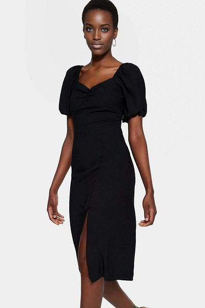 PayBuy Chic Midi Length Dress a Line Mold Short Sleeve Heart Collar Woven Fabric Quality Craftsmanship