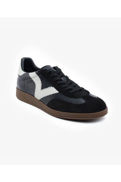 Greyder Men's Black Genuine Leather Sneaker Shoes 5Y1Sa18270