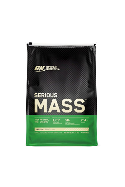 ON Optimum Nutrition سيرياس ماس، فانيليا، ١٢ رطلاً، مسحوق بروتين عالي البروتي...