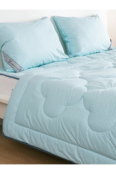 homewell 100% PURE COTTON HYPOALLERGENIC DOUBLE PERSONAL QUILT MINT