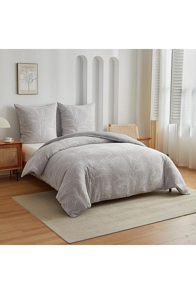 OEM Lenjerie de pat, 200 x 200 cm, set de 2 fețe de pernă, 80 x 80 cm