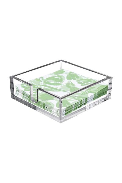 SMARTPOINTS Acrylic Lunch Napkin Holder, Table Top Decorative Napkin Tray for Dining Table and Kitch