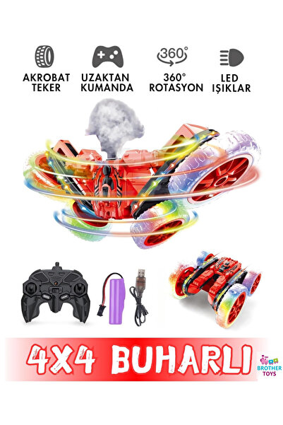 Brother Toys Buharlı Sprey Atan Uzaktan Kumandalı Full Fonksiyon Şarjlı Işıkl...