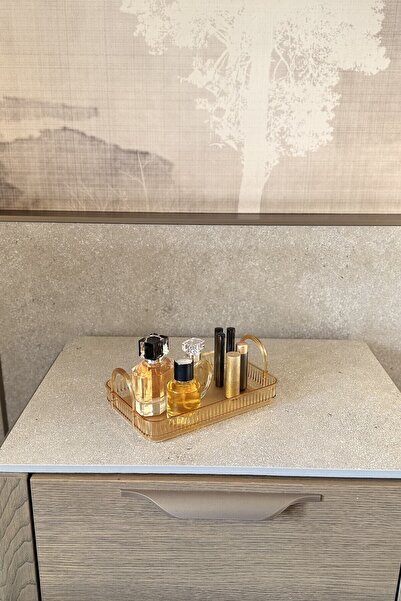 UNIQUE ME Makeup Organizer Cosmetic Accessory Organizer Bathroom Shelf Amber Yellow