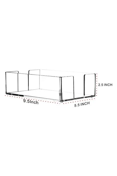 SMARTPOINTS Clear Napkin Holders for Kitchen, Guest Towel Basket, Paper Towel Holder in Clear