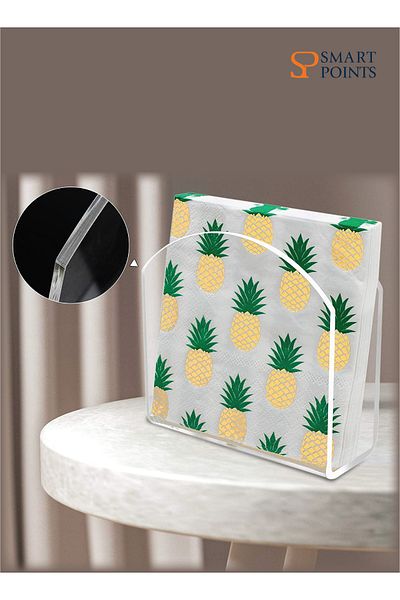 SMARTPOINTS Napkin Holder Crystal Clear Acrylic for Tables