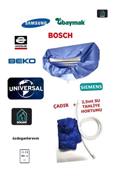 Ermiya Unico Klima Temizleme Branda 9 12 18-btu 3 Mt Hortum Fırça Eldiven