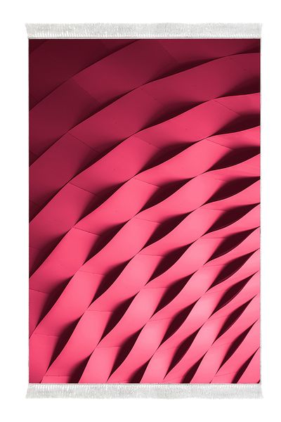 Alanur Home Αντιολισθητική βάση Djt Σετ τουαλέτας Star Leather Fringe Geometric E5017 Powder