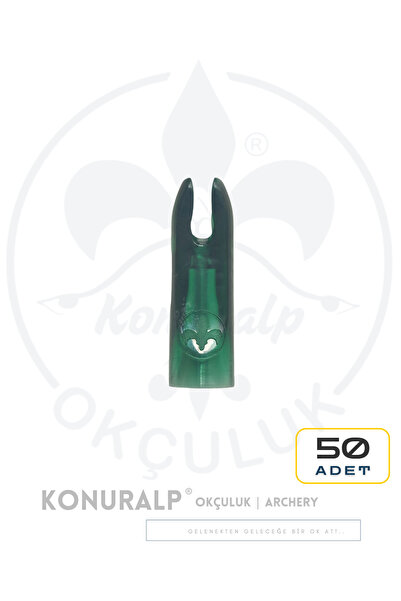 KONURALP OKÇULUK Geleneksel Ok Arkalığı (GEZ) - Yeşil - 50 Adet -