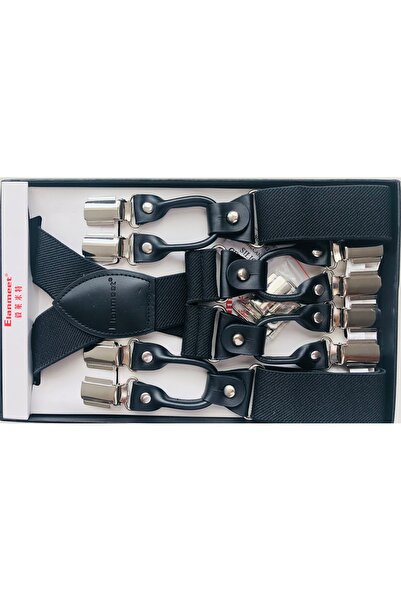 KemerSepeti 8 Klipsli Siyah Pantolon Askısı