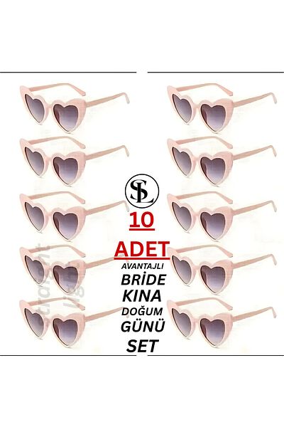Straight Light Hearted Bride Bridesmaid Sunglasses Set of 10 Pink Wedding Engagement Bride Henna after Birthday Party