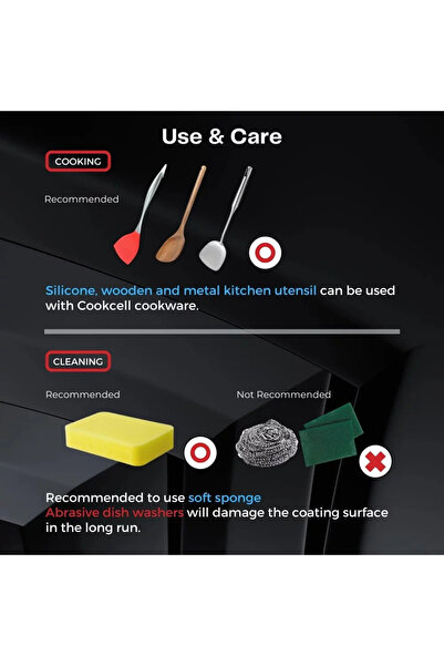 Cookcell Stainless Steel Heat Cube Coating Non-stick Cookware Flat Frying Pan, 40 Cm Size