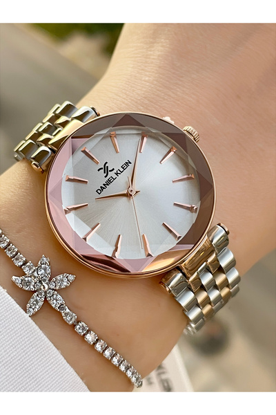 Daniel Klein Kristal Camlı Kadın Kol Saati Ve Bileklik