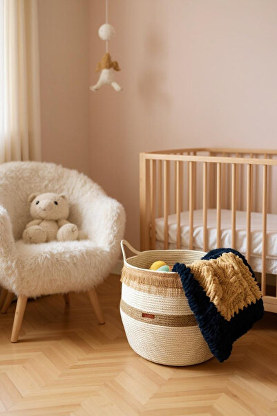 Zuviel Deco Handmade 35x30 Büyük Boy El Yapımı Hasır Sepet, Düzenleyici, Çok ...