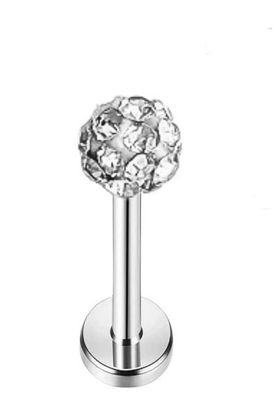 simagift Stainless Tarnish Free Surgical Steel Zircon Stone Cartilage Lip Nose Tragus Piercing