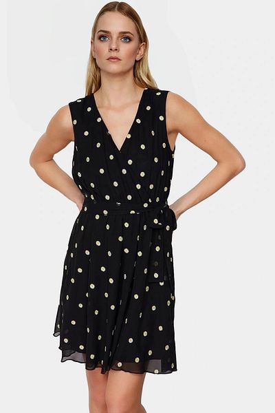 PayBuy Chiffon Mini Dress V-Neck Floral Print Lined Summer Casual Durable Material Perfect Fit