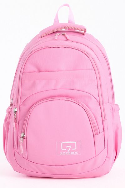 Roxbros School Backpack 15' Laptop Compartment 5 Pockets Women - Girls Bag Light Pink Primary School - Middle School - High School