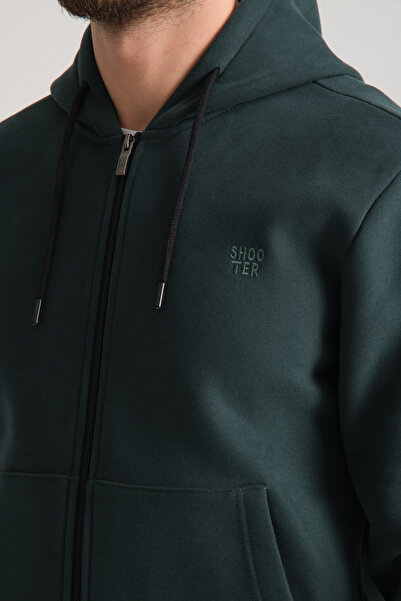 Shooter Σκούρο πράσινο χειμερινό ανδρικό σετ αθλητικής φόρμας Luxe κανονική κουκούλα