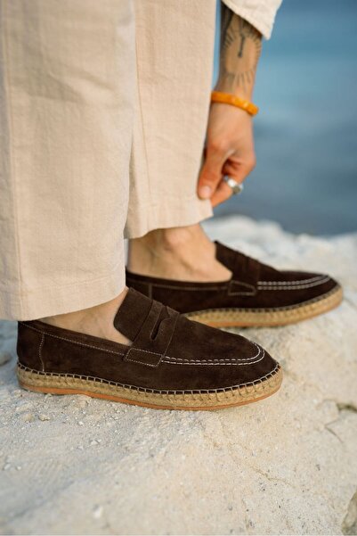 by selvi Lukka Shoes Мъжки мокасини от естествена кожа и велур в цвят розово-горчив кафе